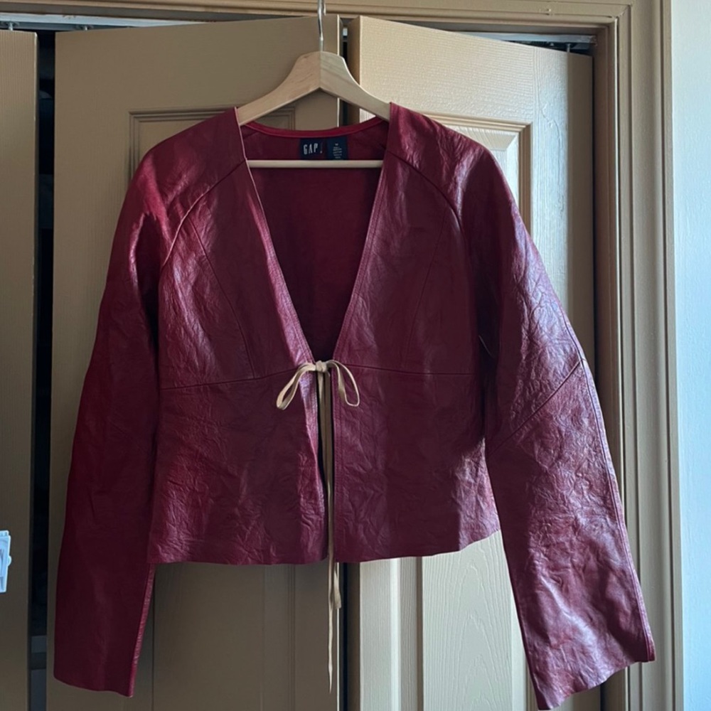vintage gap leather jacket